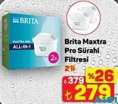 BRİTA MAXTRA PRO SÜRAHİ FİLTRESİ 2'Lİ